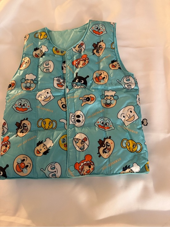 ANPANMAN Other - Vintage Kids' Light Blue unique anime ANPANMAN Character Puffer Vest unisex